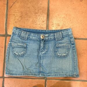 Denim Mini Skirt - Light Blue